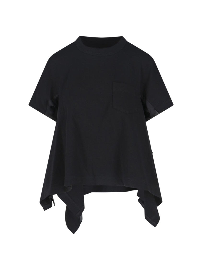 Sacai Asymmetric T-Shirt – Black