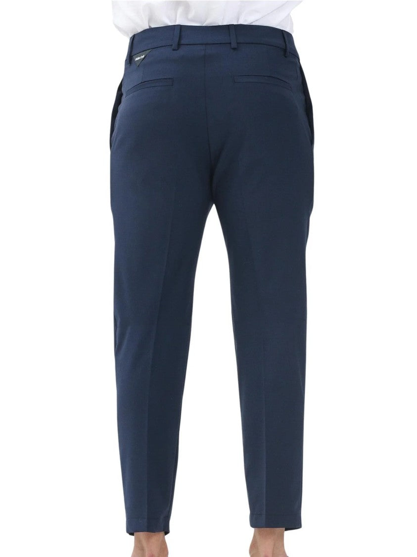 Golden Craft 1957 Blue Wool-Blend Stretch Pants