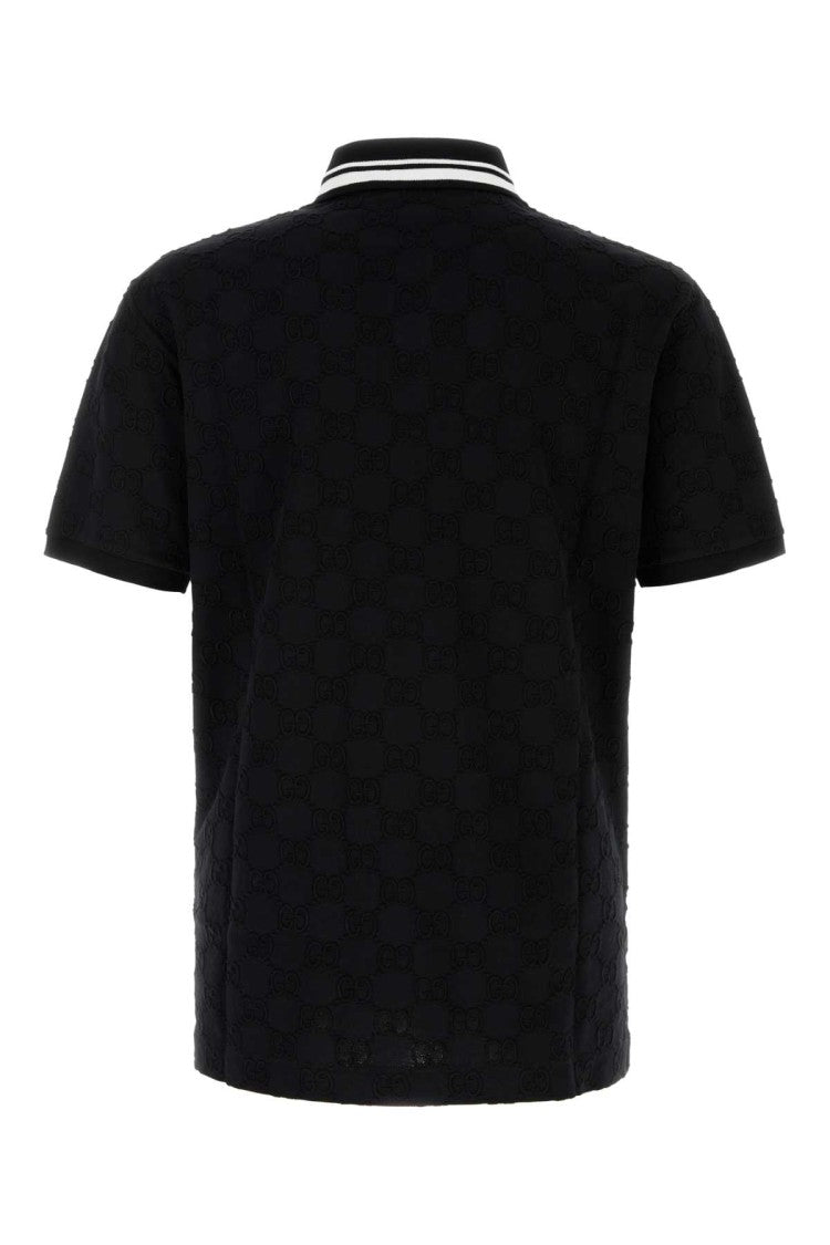 Gucci Black Stretch Piquet Polo Shirt
