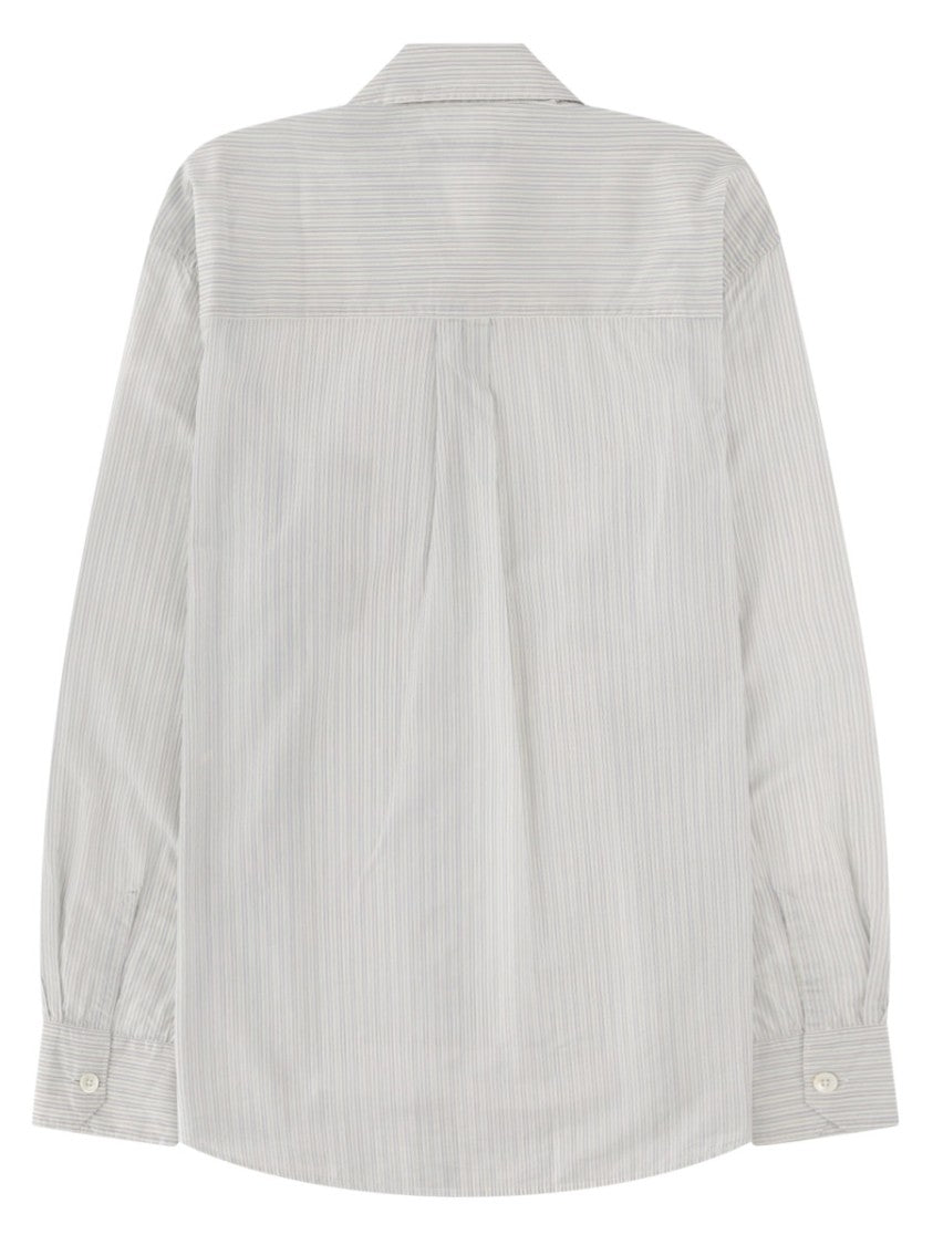 Our Legacy Above Cotton-Cupro Pinstripe Casual Shirt