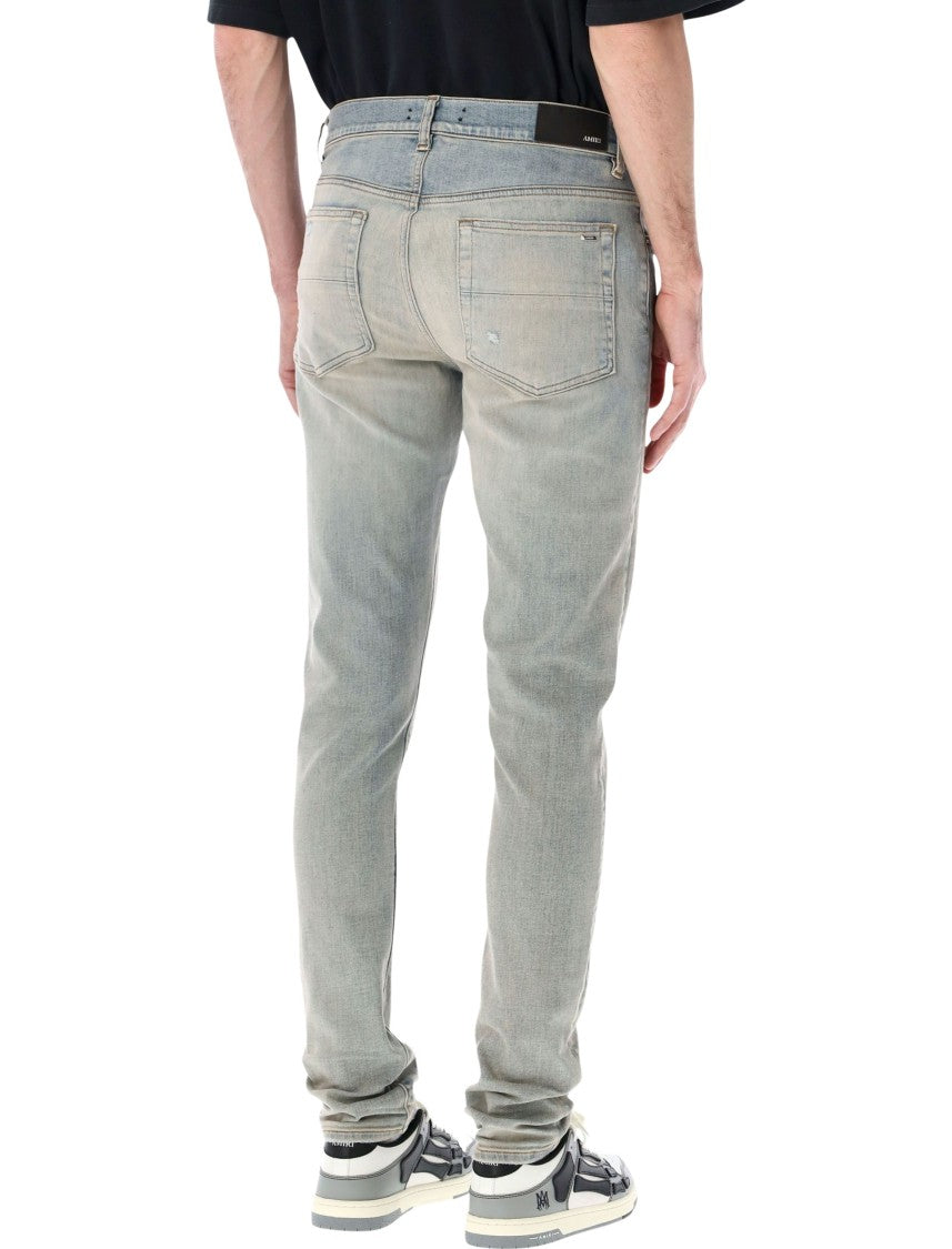 Amiri Skinny Fit Stack Jeans With Extended Inseam