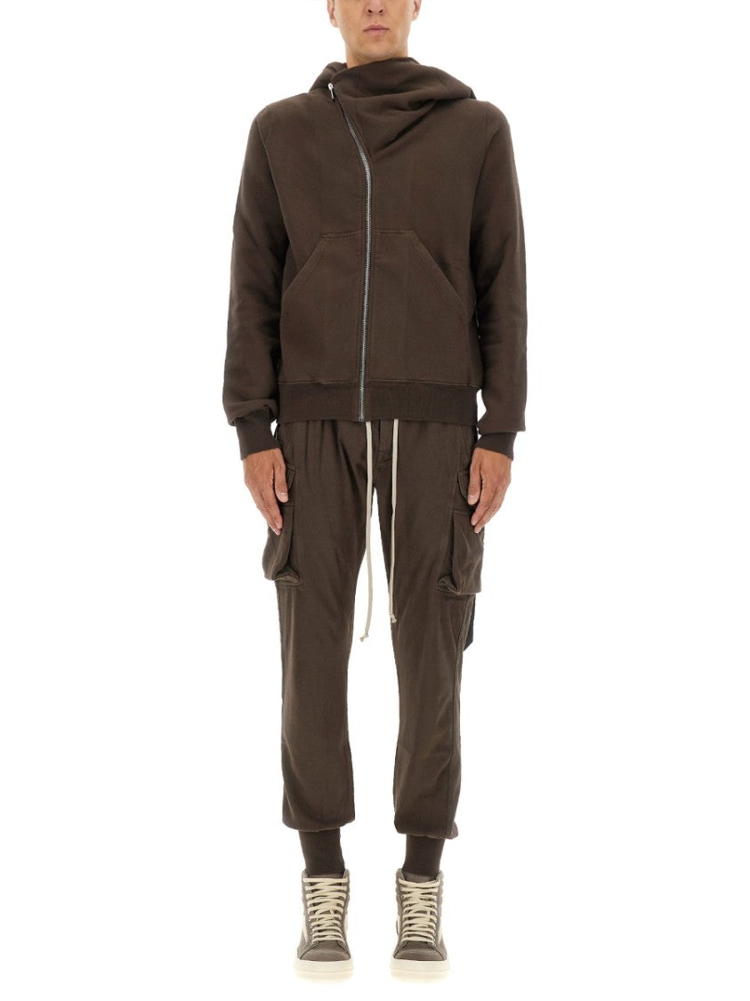 Drkshdw By Rick Owens Asymmetrical Zipper Sweatshirt