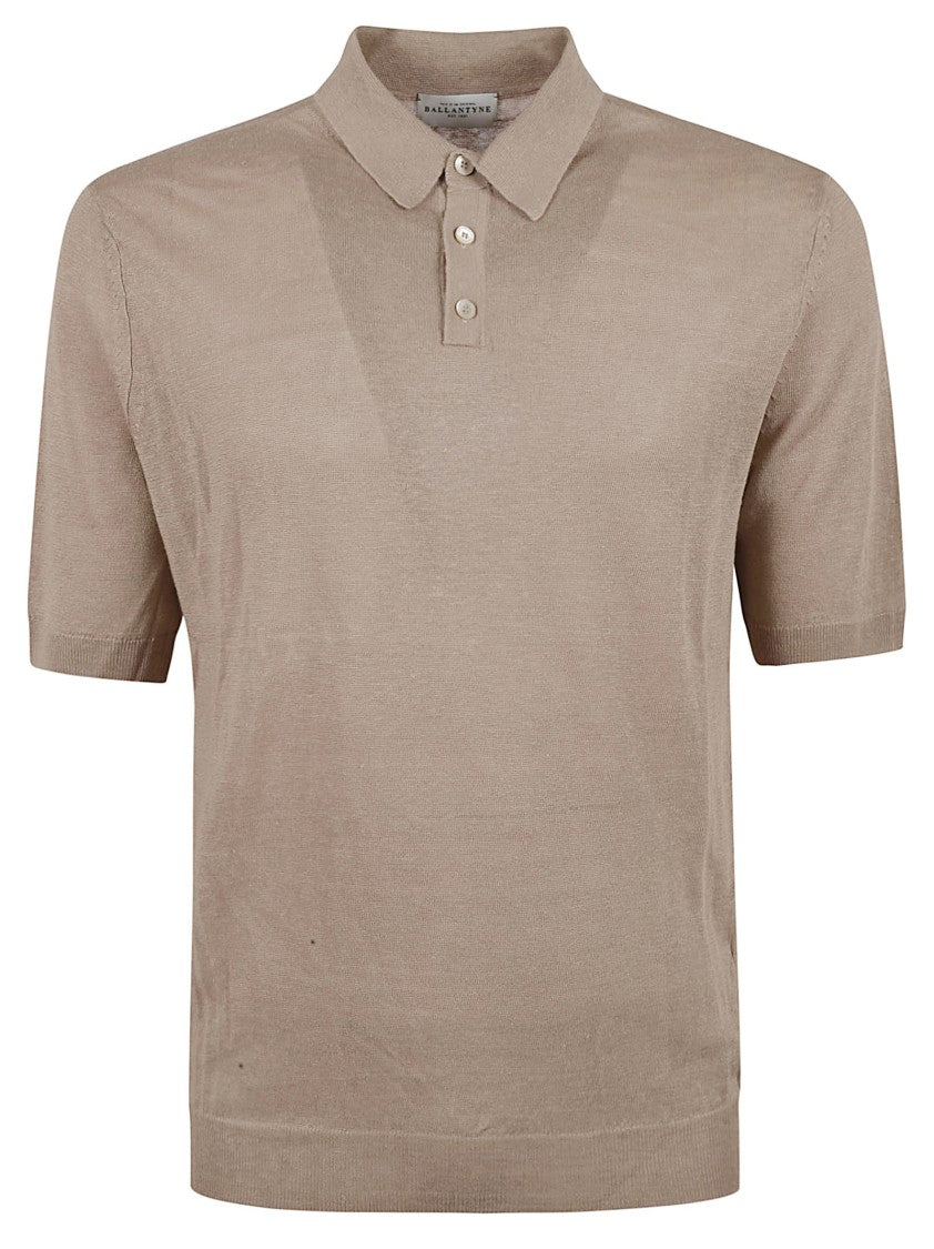 Ballantyne Brown Polo Shirt With Classic Collar