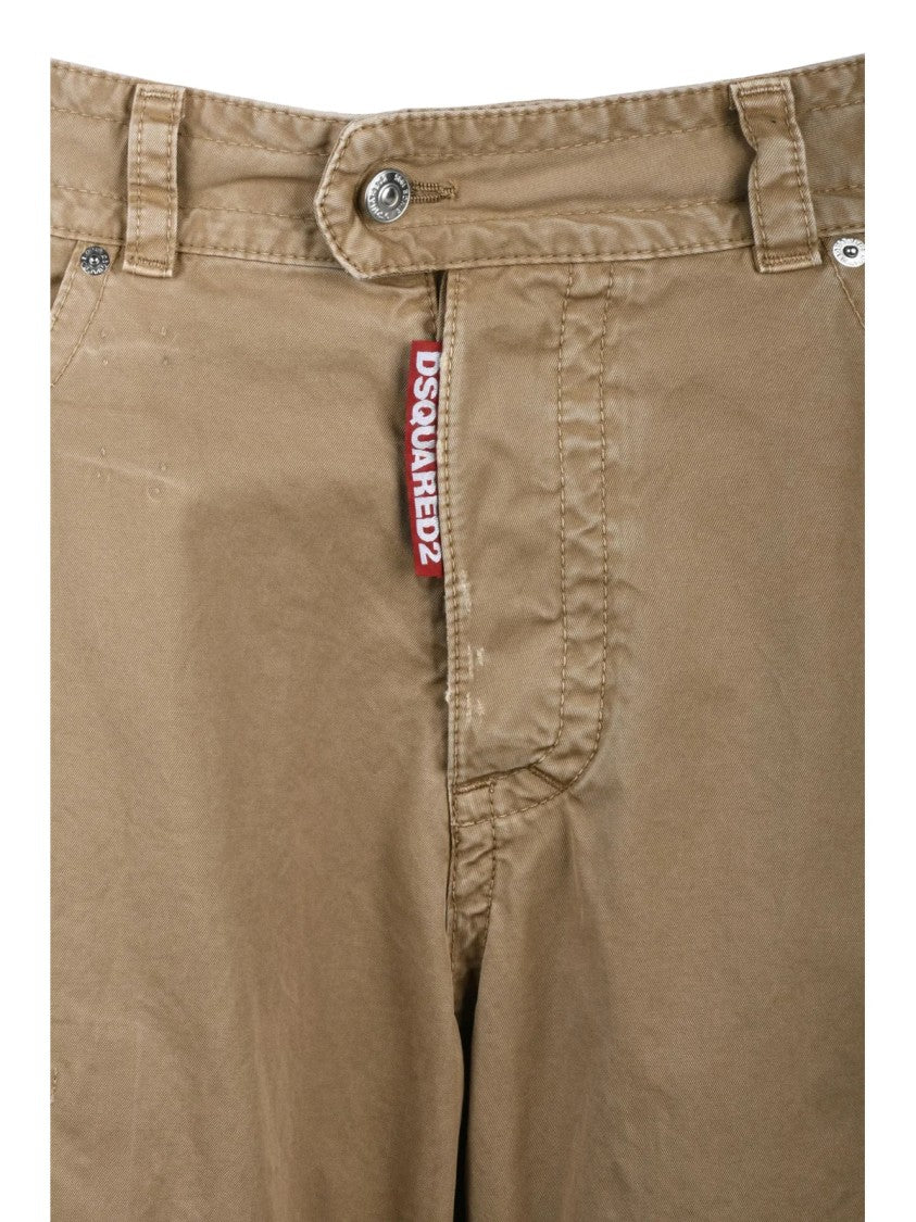 Dsquared2 Wide-Leg Trousers With Distressed Details