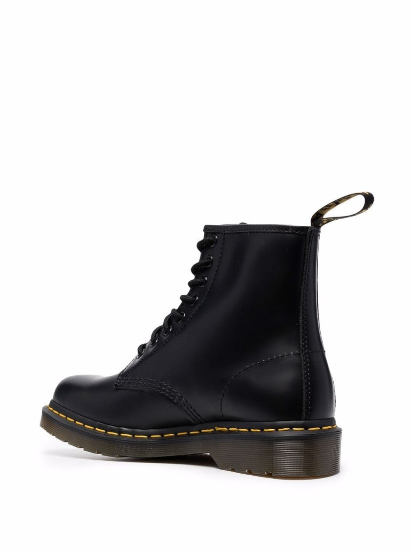 Dr. Martens Lace-Up Black Ankle Boots With Rounded Toe