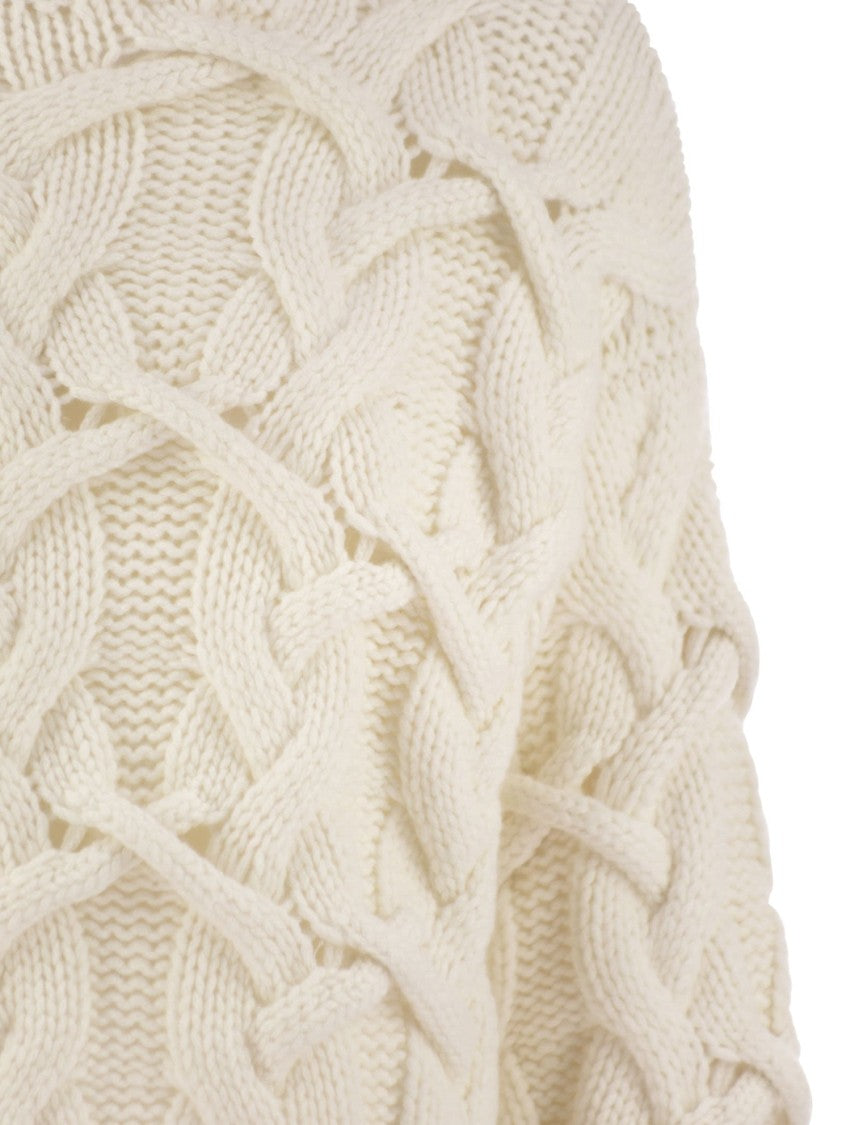 Brunello Cucinelli Braided High-Necked Cashmere Sweater