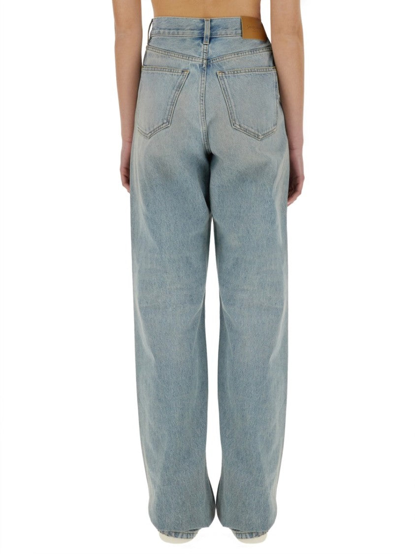 Saint Laurent "Baggy Long V-Waist Jeans