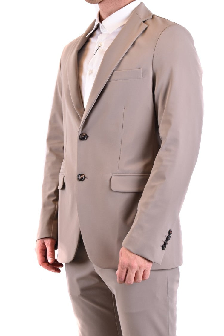 Rrd Tailored Beige Blazer With Two-Button Closure And Notch Lapels