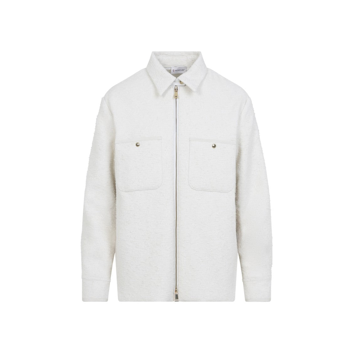 Moncler Textured Long-Sleeved Shirt With Quilted Back Panel