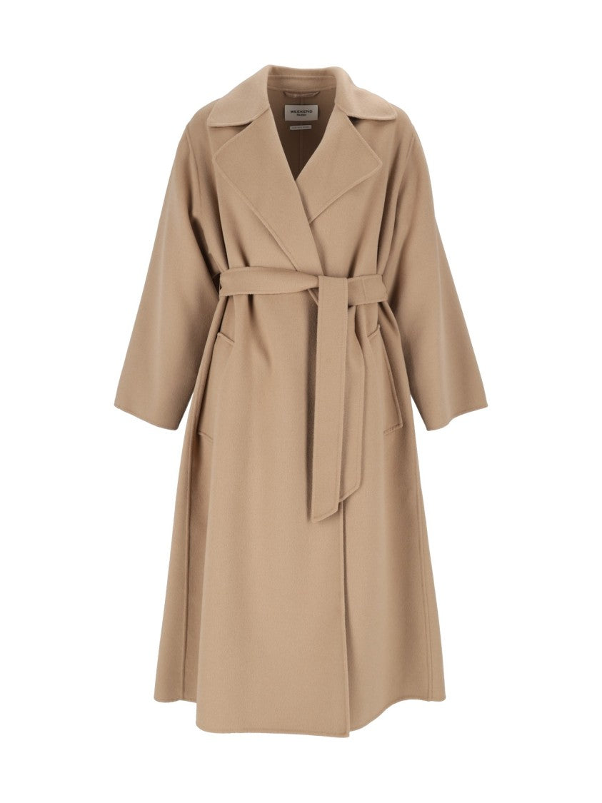 Max Mara Camel Operoso Belted Camel Coat