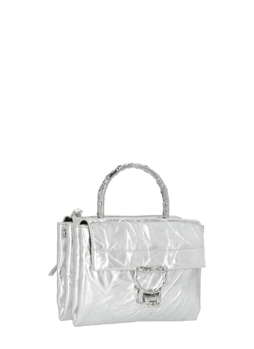 Coccinelle Arlettis Droplet Bag With Rigid Metal Handle And Adjustable Strap