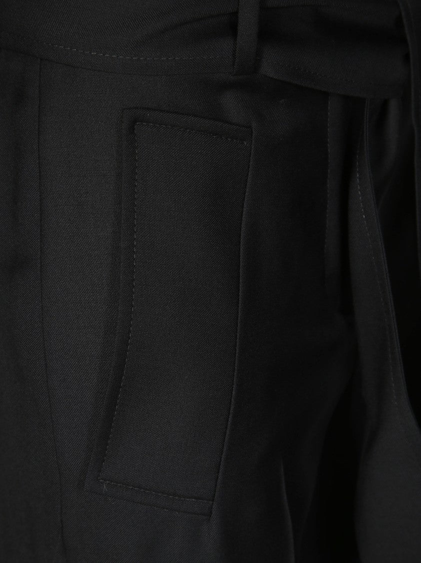 Incotex High-Waisted Wide-Leg Pants With Fabric Belt Tie