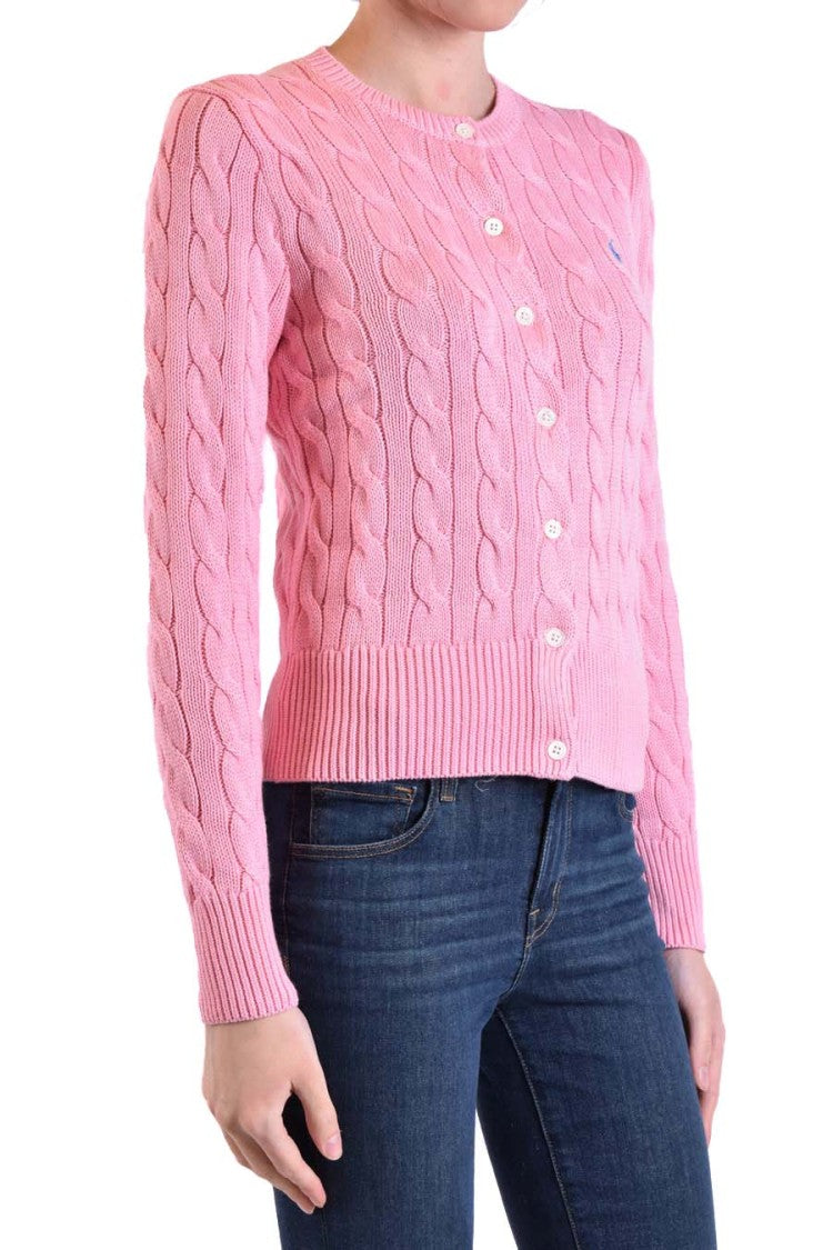 Polo Ralph Lauren Cable Knit Sweater With Button-Up Front
