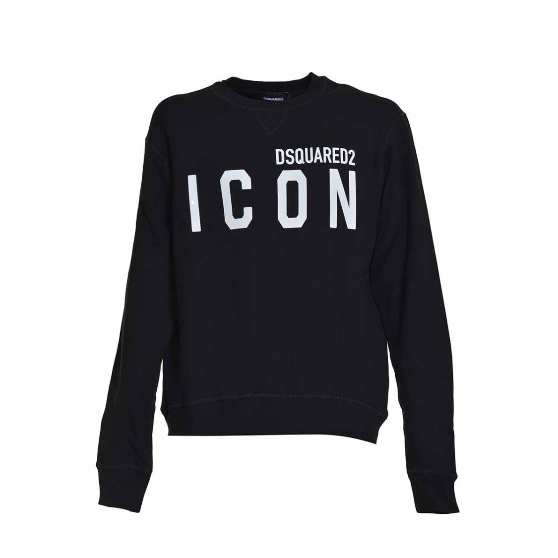Dsquared2 Black Crewneck Sweatshirt With Bold Icon Print