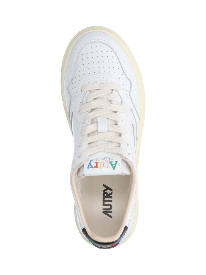 Autry Low-Top Sneakers With Perforated Detailing And Embroidered Branding