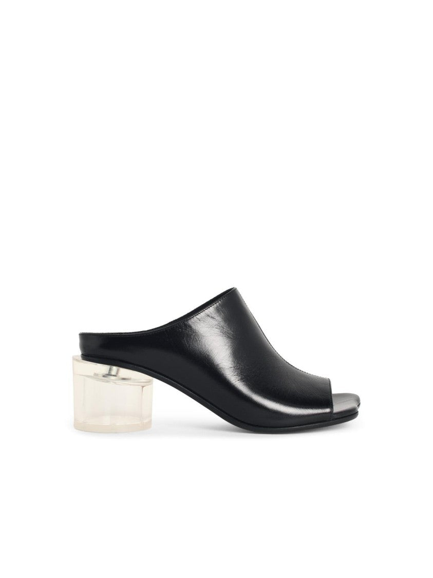 Mm6 By Maison Margiela 'Anatomic' Black Leather Mules