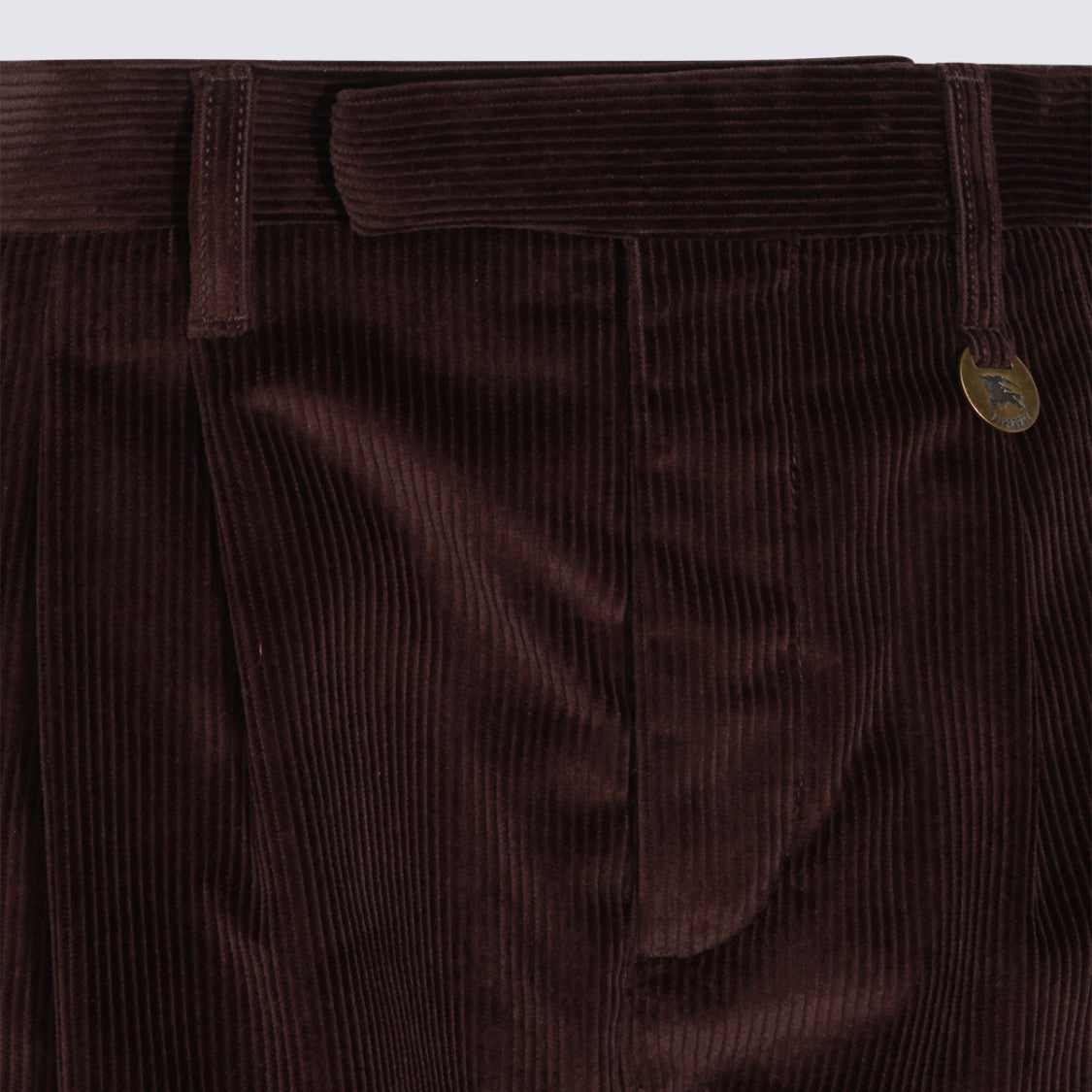 Burberry Dark Brown Cotton Pants