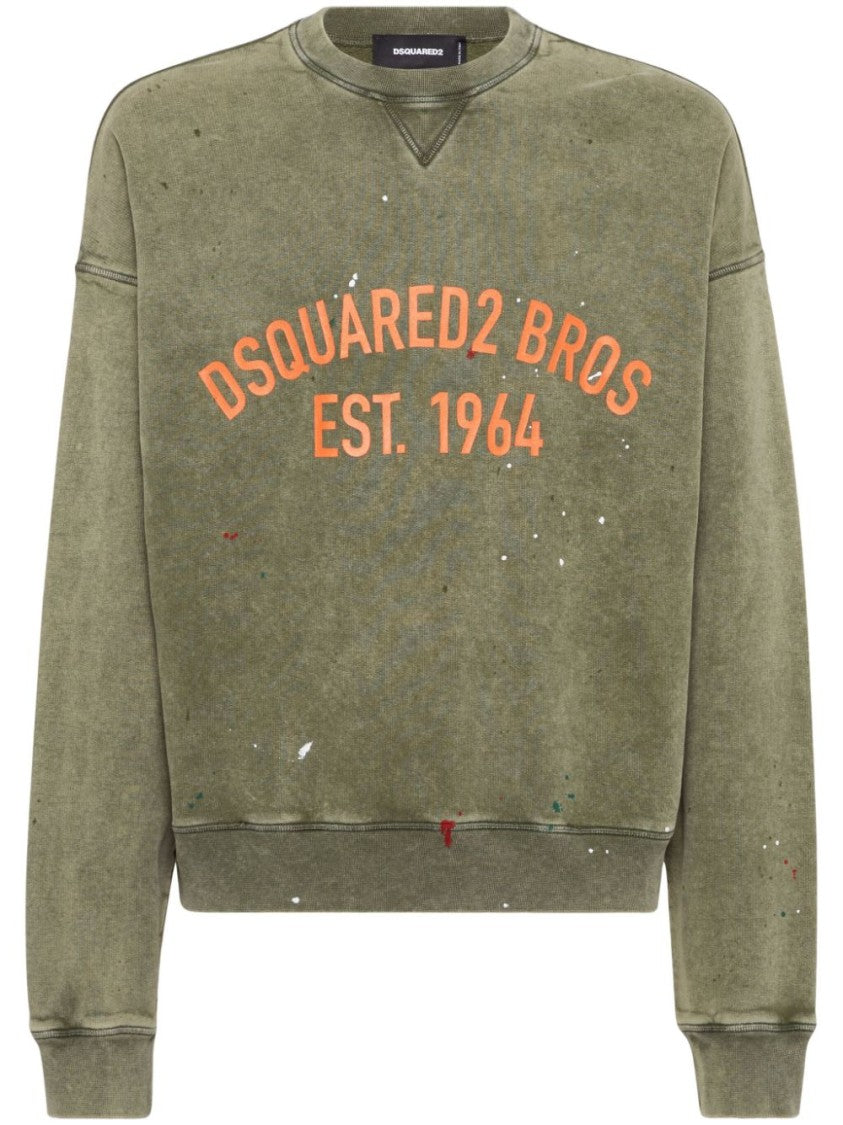 Dsquared2 Relaxed Fit Crew Neck Sweater With Distressed Detailing