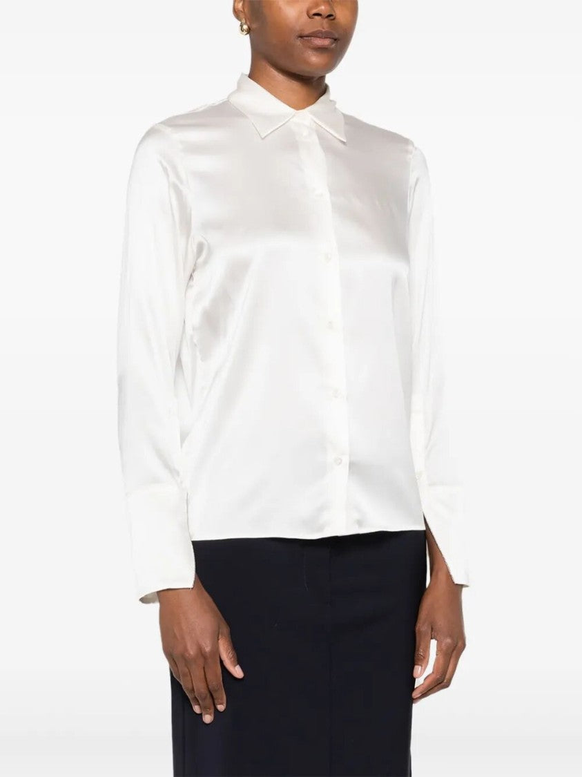 Peserico Long-Sleeve Silk Shirt With Flared Cuffs