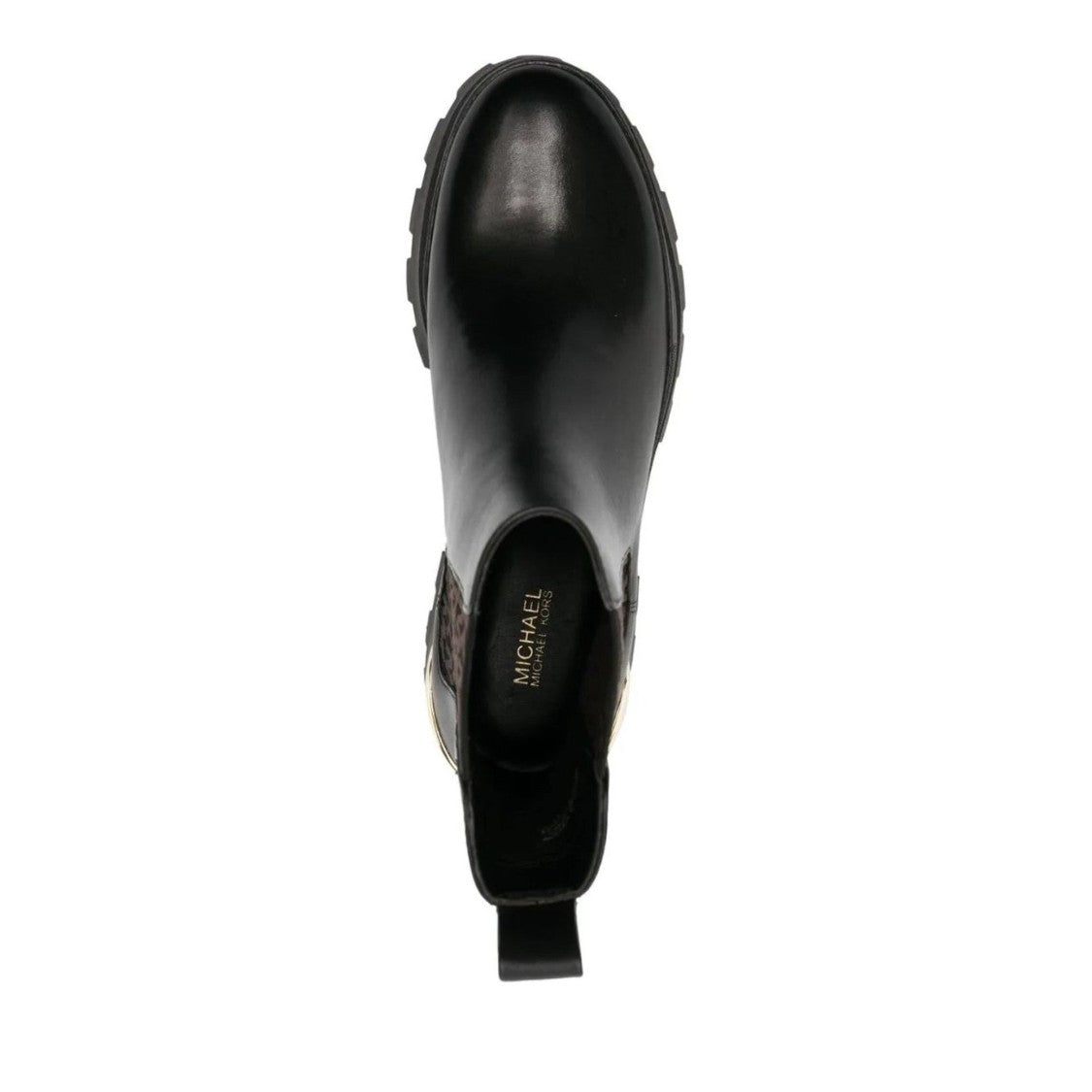 Michael Kors Black Rowan Leather Monogram Boots