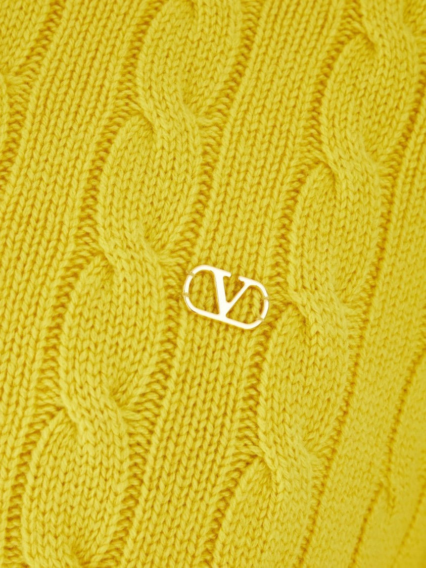 Valentino Maglia Cable-Knit Cashmere Sweater