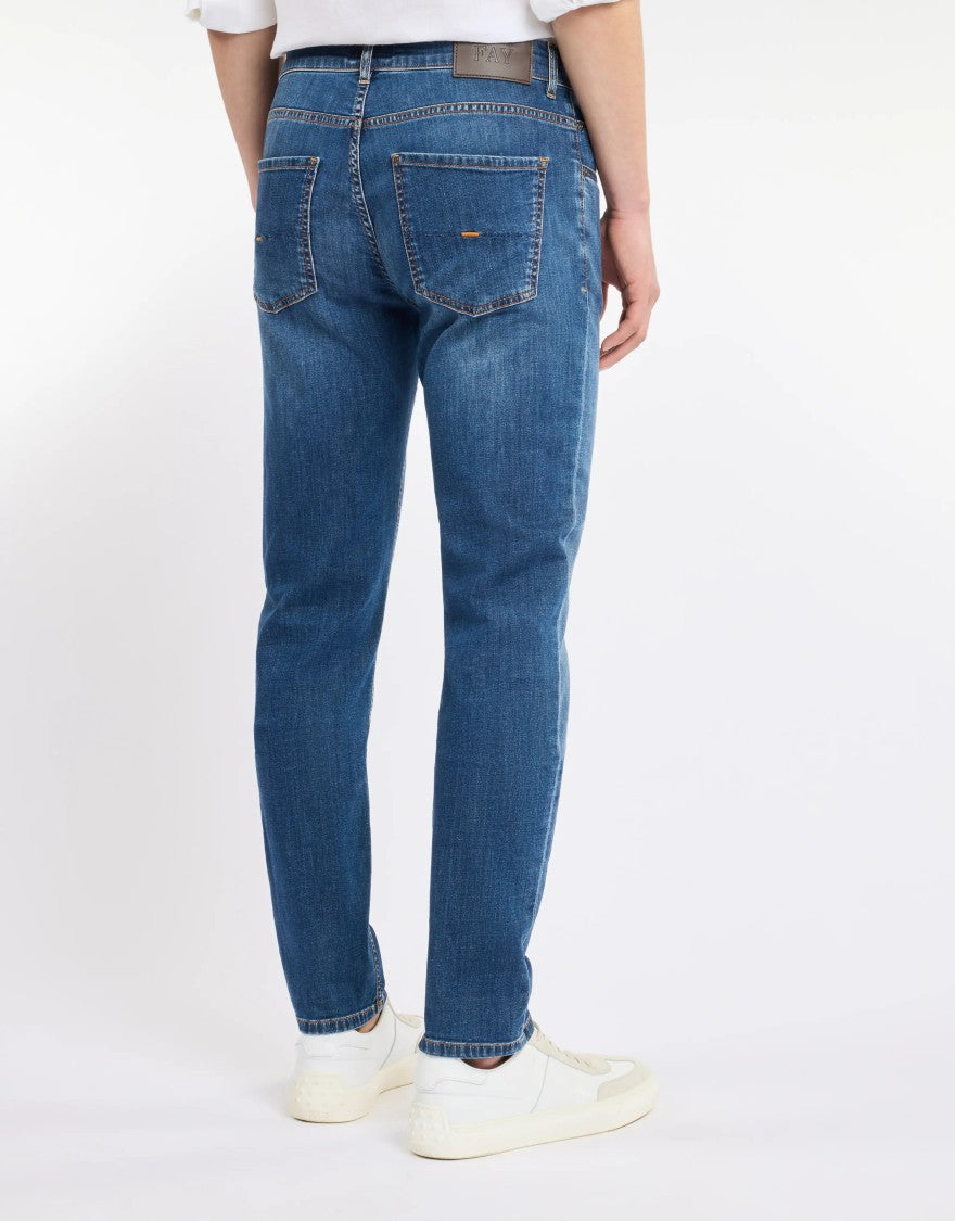 Fay Medium Blue Straight-Leg Jeans