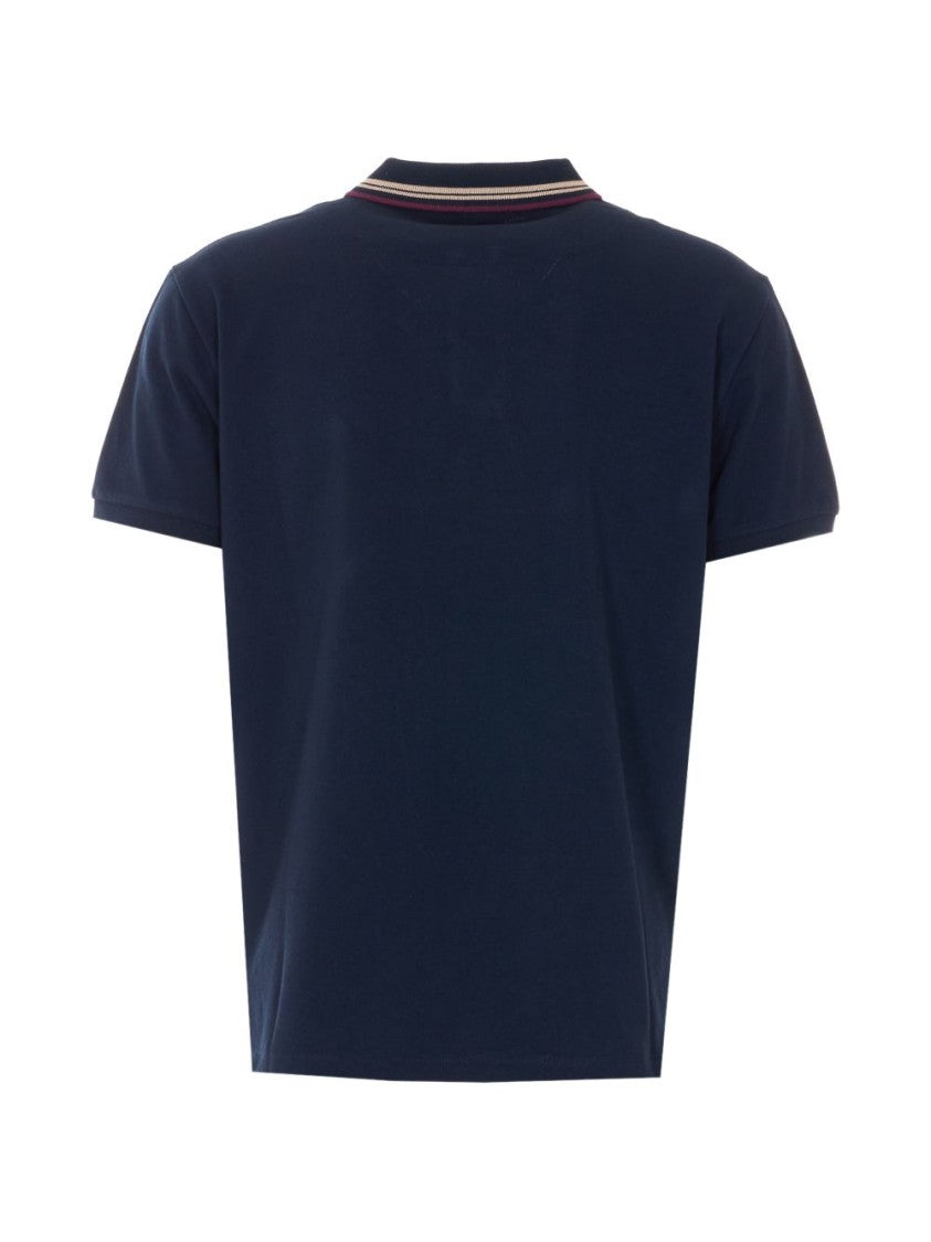 Vivienne Westwood Navy Blue Orb Embroidery Striped Polo