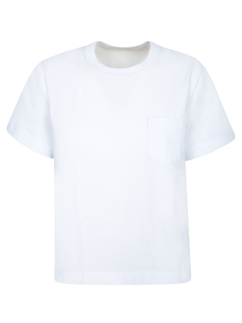 Sacai White Cotton T-Shirt