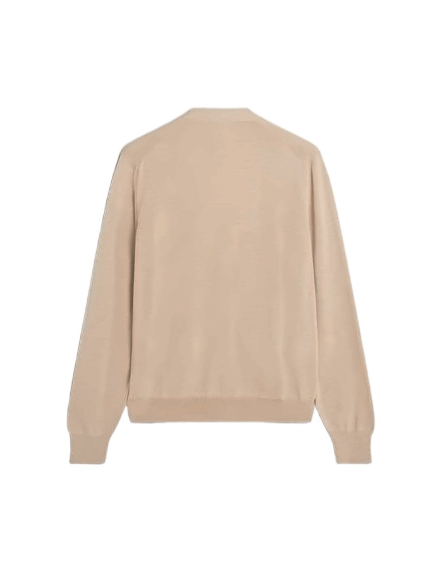 Maison Kitsuné Merino Wool Cardigan With V-Neckline