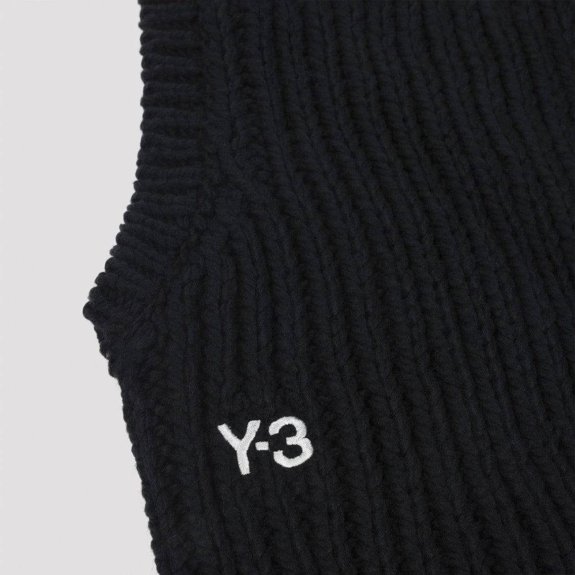 Y-3 Ribbed Knit Black Hat