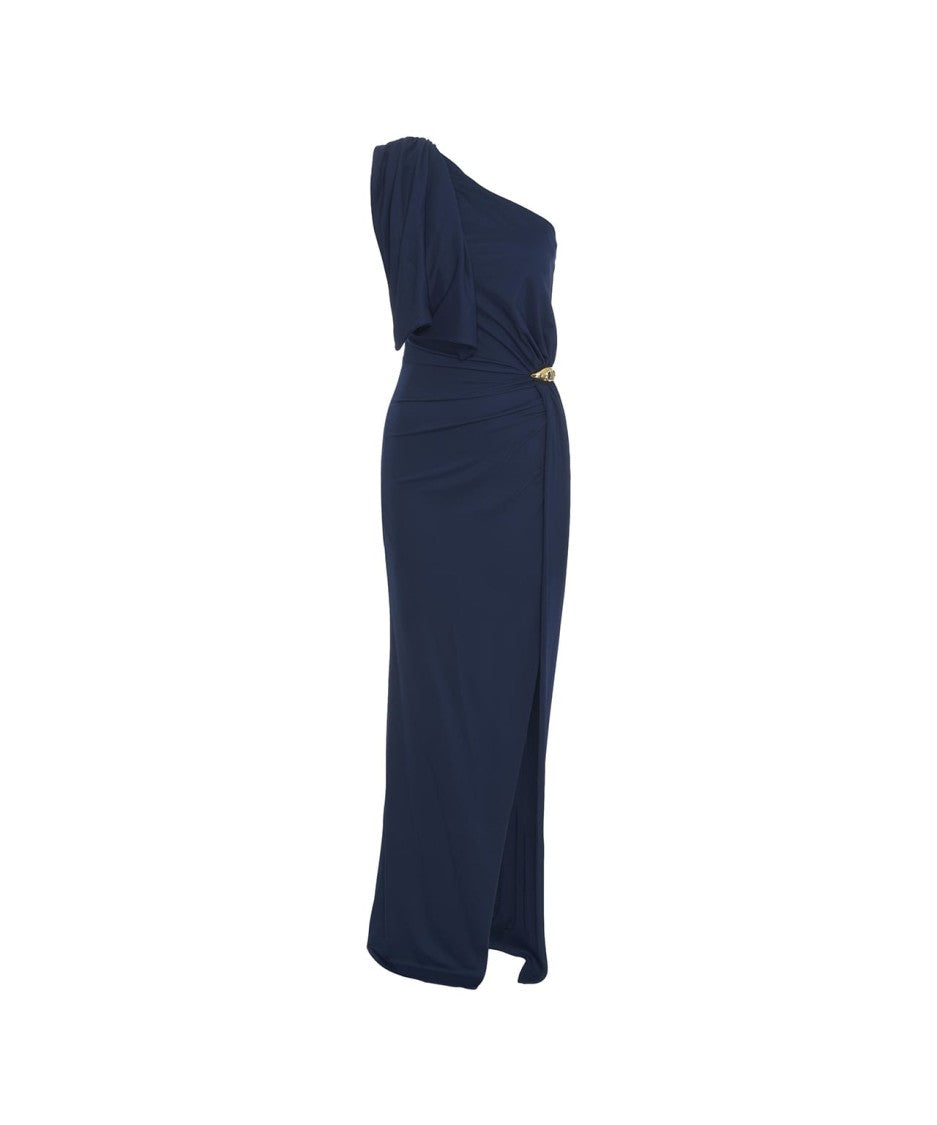 Elisabetta Franchi Asymmetrical Evening Dress In Jersey