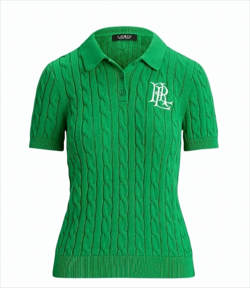 Polo Ralph Lauren Cable-Knit Cotton Polo Shirt