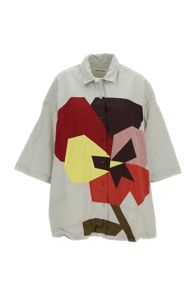 Casey & Casey Multicolor Geometric Patchwork Short-Sleeved Shirt