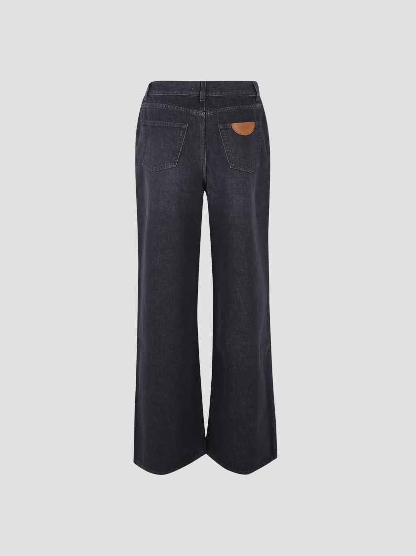 Chloé High-Waisted Wide-Leg Jeans