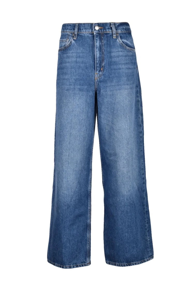 Liu Jo Blue Campus Baggy Cotton Women Jeans