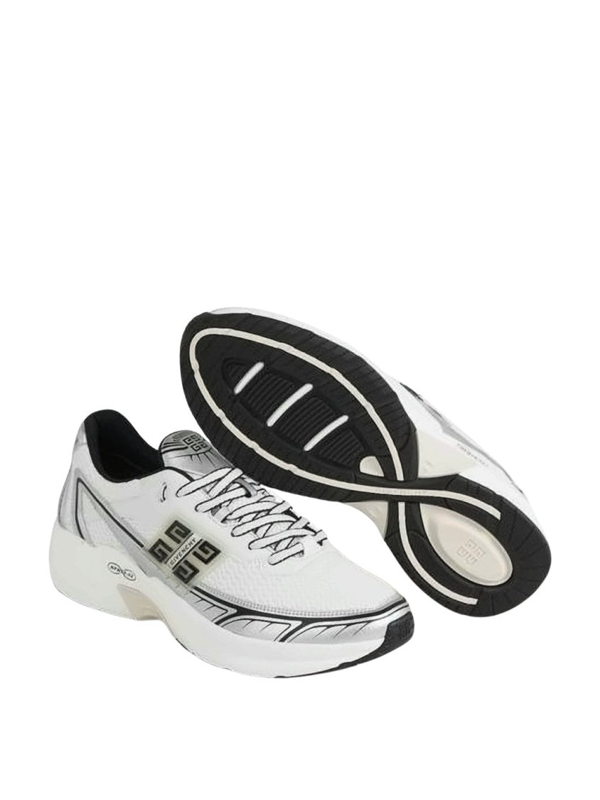 Givenchy Low-Profile Mesh Sneakers With Silver Accents
