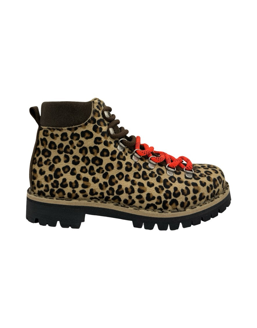 Yoshino Leopard Print Ankle Boots With Rugged Vibram Sole