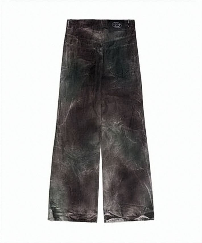 Diesel Straight-Leg Black Pants With Classic Waistband