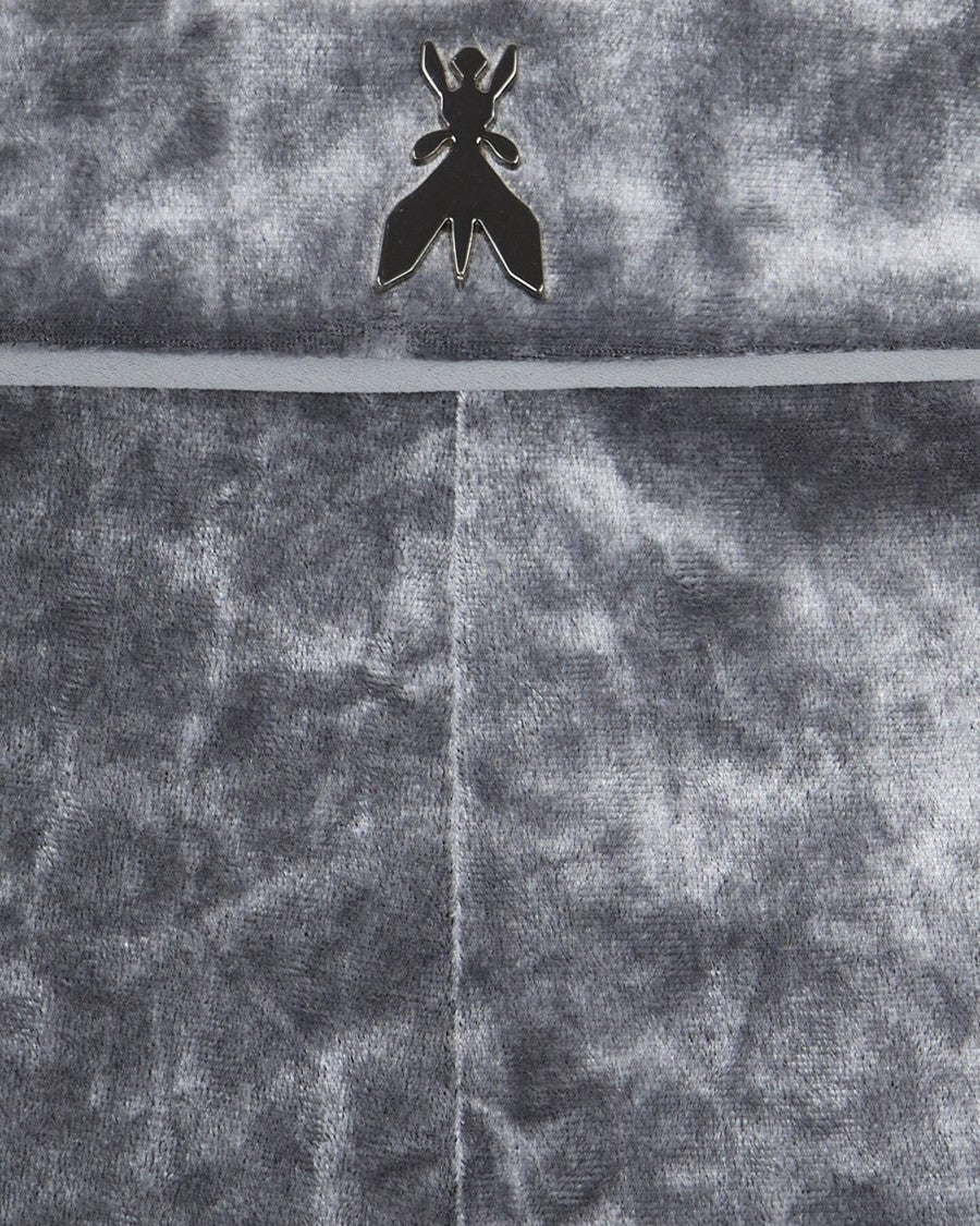 Patrizia Pepe Palazzo Leg Pants In Stretch Velvet With Rivet Detail