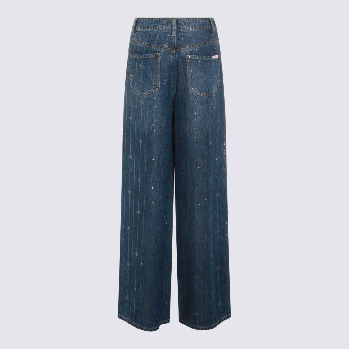 Self-Portrait Wide-Leg High-Waisted Jeans With Five-Pocket Design