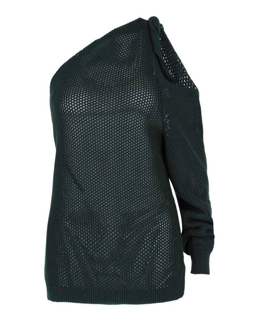 Givenchy One-Shoulder Woven Knit Top