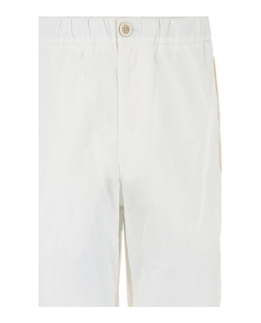 Ferragamo Mid-Rise Straight Leg Pants With Flap Pockets