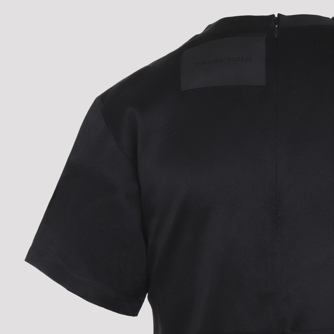 Phoebe Philo Silk-Blend T-Shirt With Subtle Zipper Detail