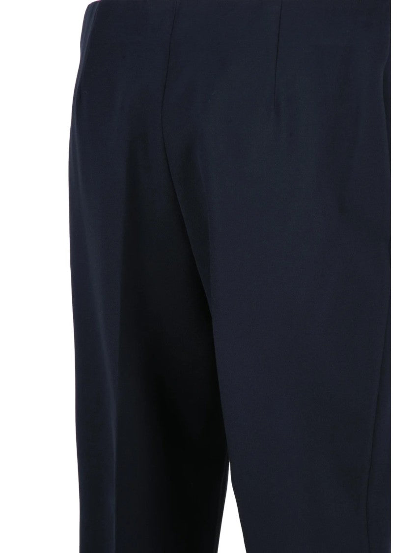 Peserico Blue Technical Blend Straight-Leg Formal Pants