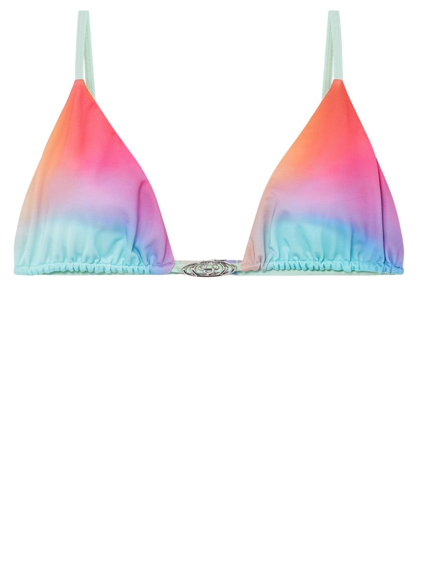 Casablanca Triangle Bikini Top With Multicolor Gradient