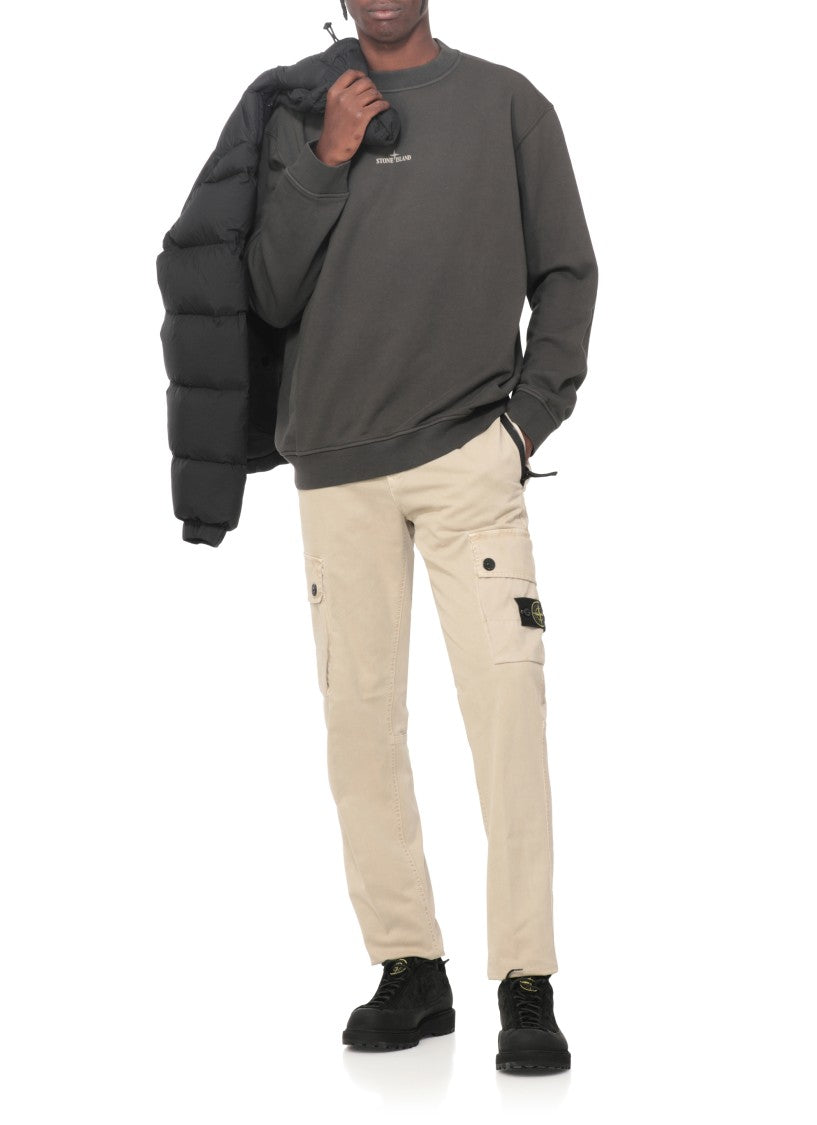 Stone Island Dark Grey Cotton Sweatshirt