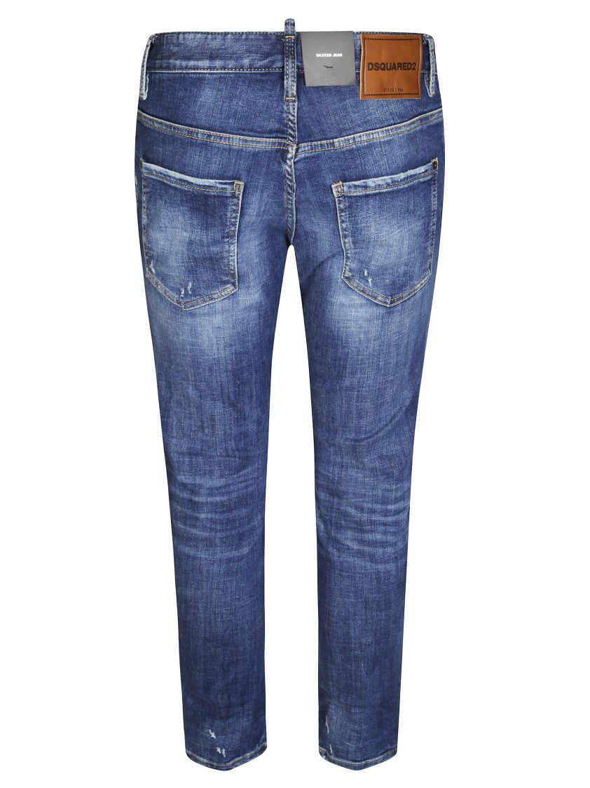 Dsquared2 Slim Fit Five-Pocket Jeans With Distressed Detailing