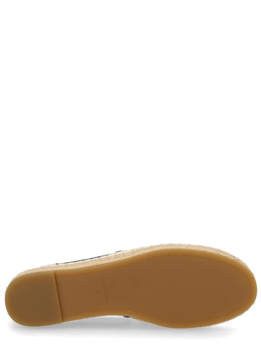 Marc Jacobs Navy Striped Canvas Jute Espadrilles
