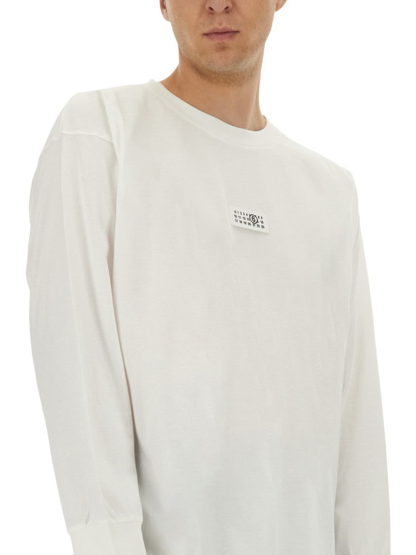 Mm6 By Maison Margiela Relaxed Fit Long-Sleeved T-Shirt With Minimalist Design