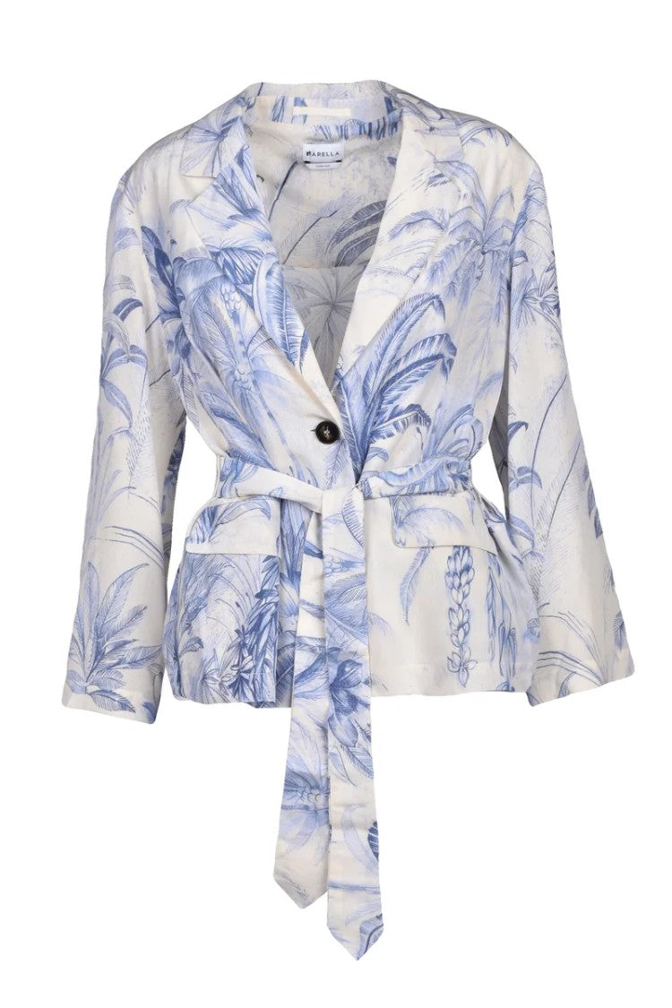 Marella Livia Blazer - Cream/Blue